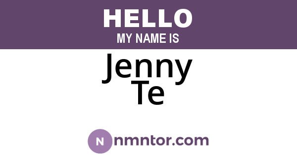 Jenny Te
