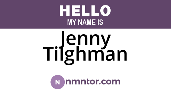 Jenny Tilghman
