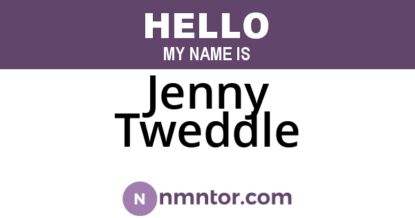 Jenny Tweddle