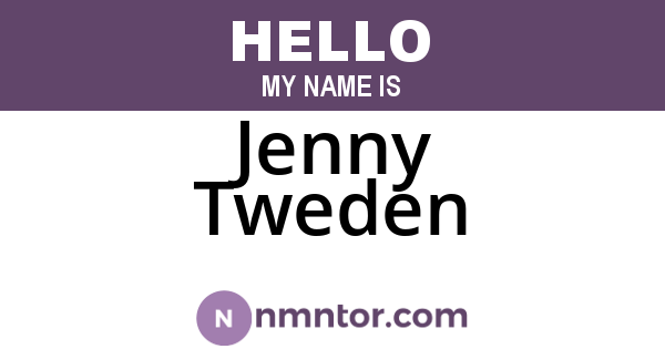 Jenny Tweden