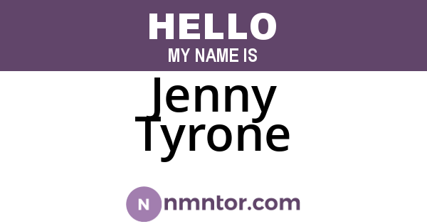 Jenny Tyrone