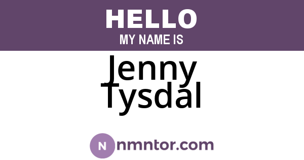 Jenny Tysdal