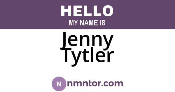Jenny Tytler