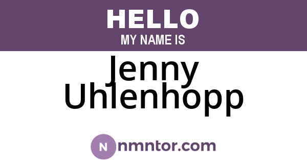 Jenny Uhlenhopp