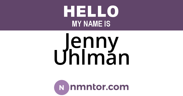 Jenny Uhlman