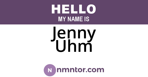 Jenny Uhm