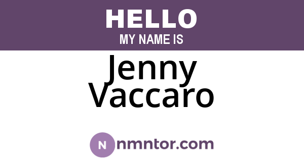 Jenny Vaccaro