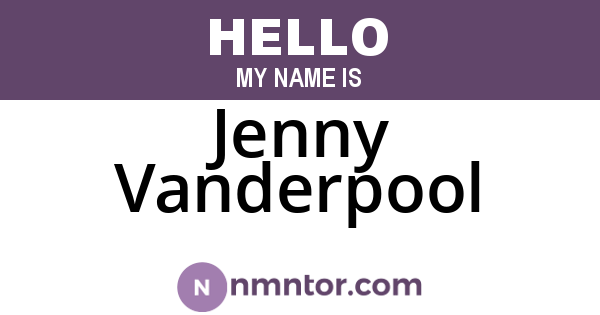 Jenny Vanderpool
