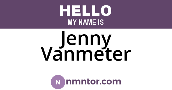Jenny Vanmeter