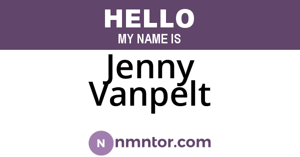 Jenny Vanpelt