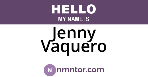 Jenny Vaquero