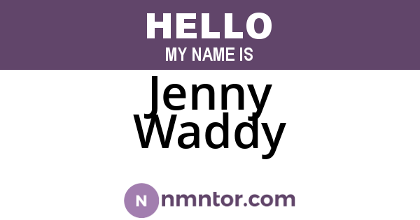Jenny Waddy