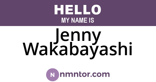 Jenny Wakabayashi