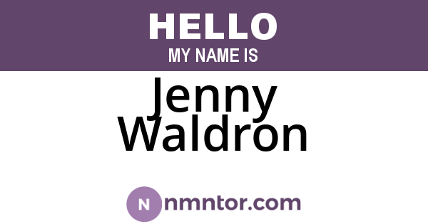 Jenny Waldron