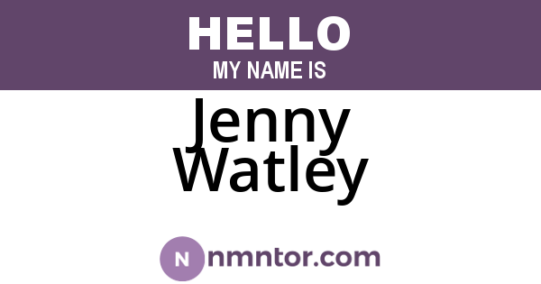 Jenny Watley