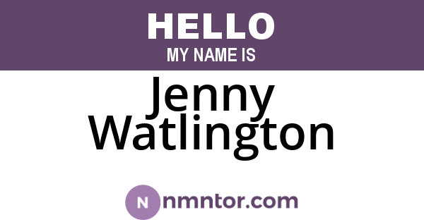 Jenny Watlington