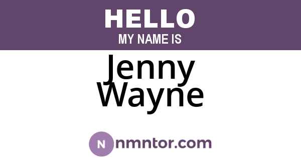 Jenny Wayne