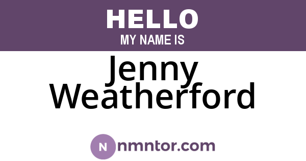 Jenny Weatherford