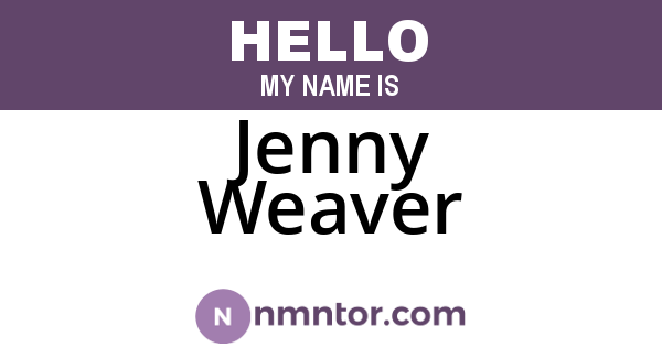 Jenny Weaver