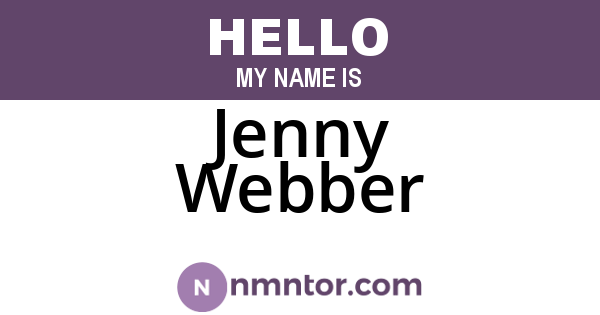 Jenny Webber