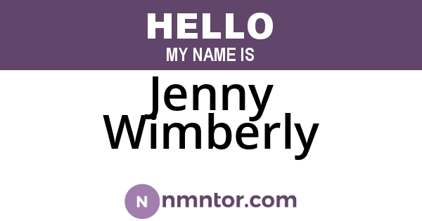 Jenny Wimberly