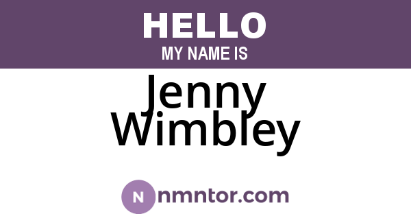 Jenny Wimbley