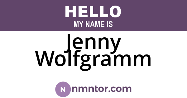 Jenny Wolfgramm