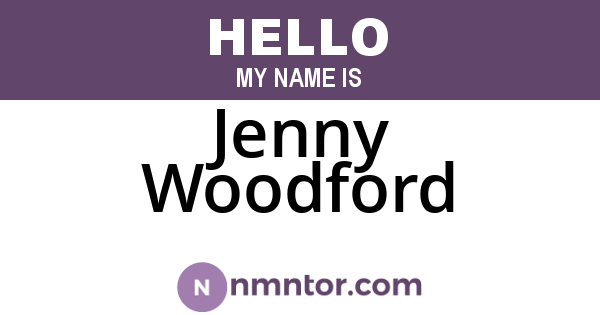 Jenny Woodford