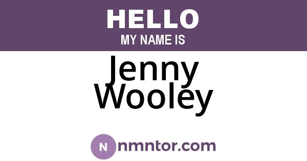 Jenny Wooley