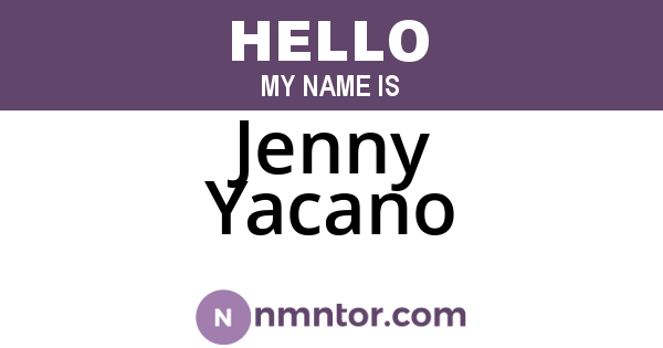 Jenny Yacano