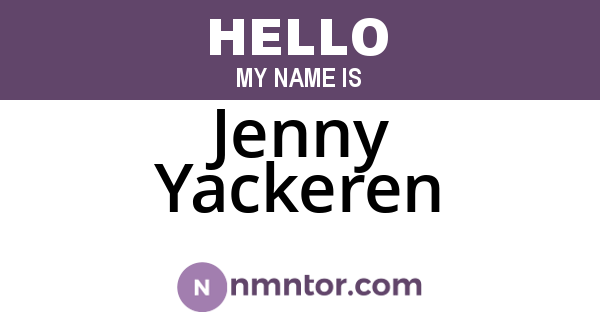 Jenny Yackeren