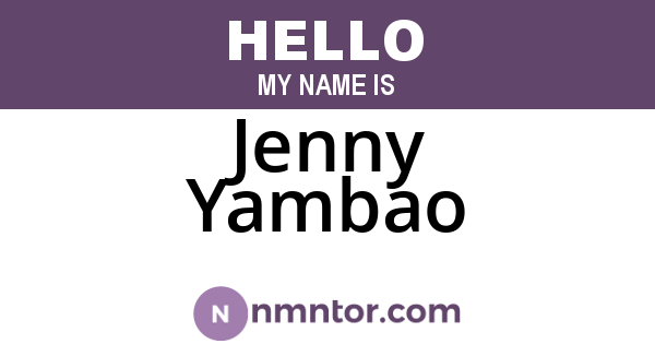 Jenny Yambao