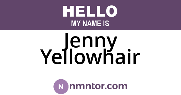 Jenny Yellowhair