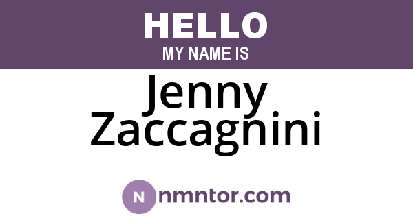 Jenny Zaccagnini