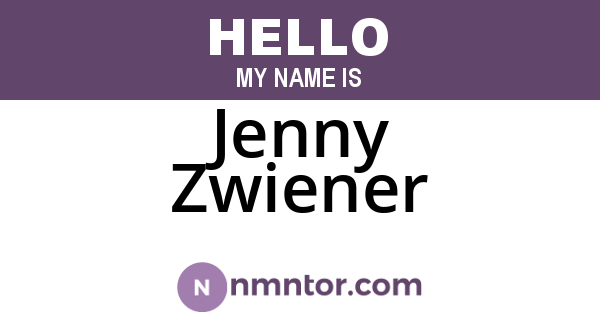 Jenny Zwiener