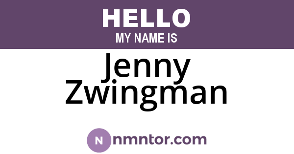 Jenny Zwingman
