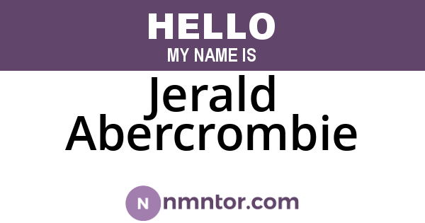 Jerald Abercrombie