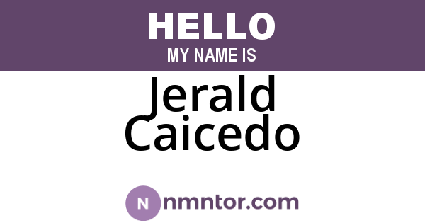 Jerald Caicedo