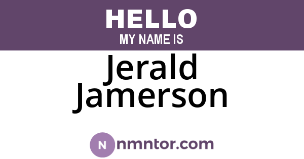 Jerald Jamerson