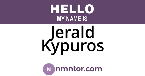 Jerald Kypuros
