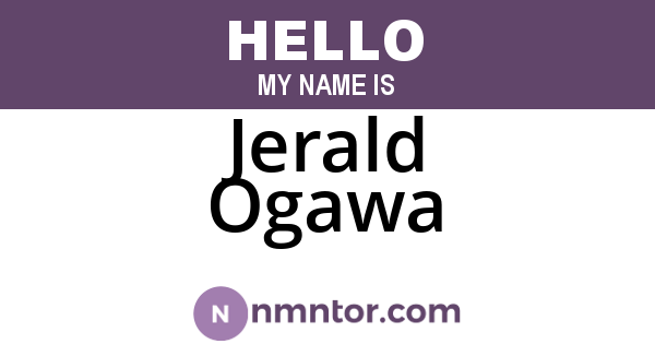 Jerald Ogawa