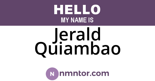 Jerald Quiambao
