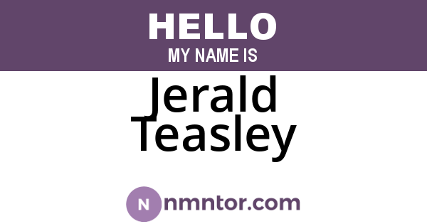 Jerald Teasley