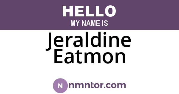 Jeraldine Eatmon