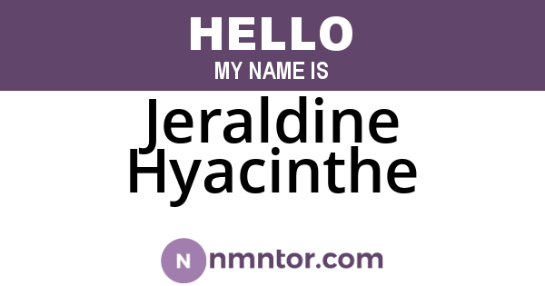Jeraldine Hyacinthe