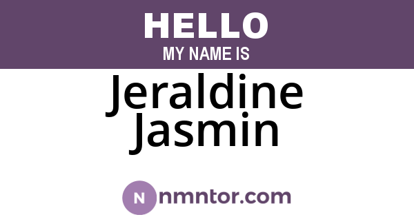 Jeraldine Jasmin