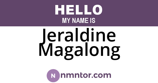 Jeraldine Magalong
