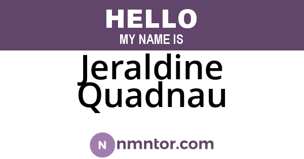 Jeraldine Quadnau