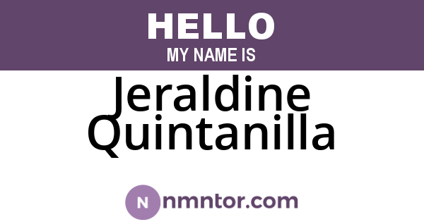 Jeraldine Quintanilla