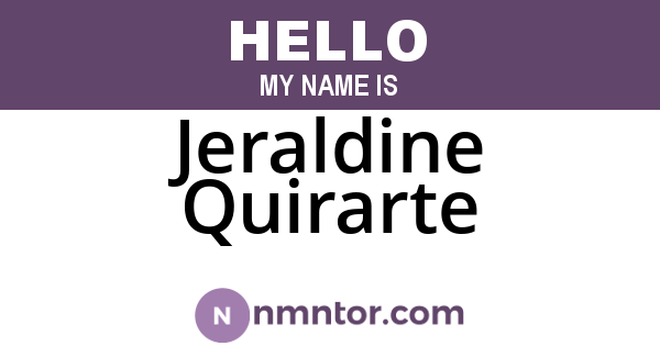 Jeraldine Quirarte